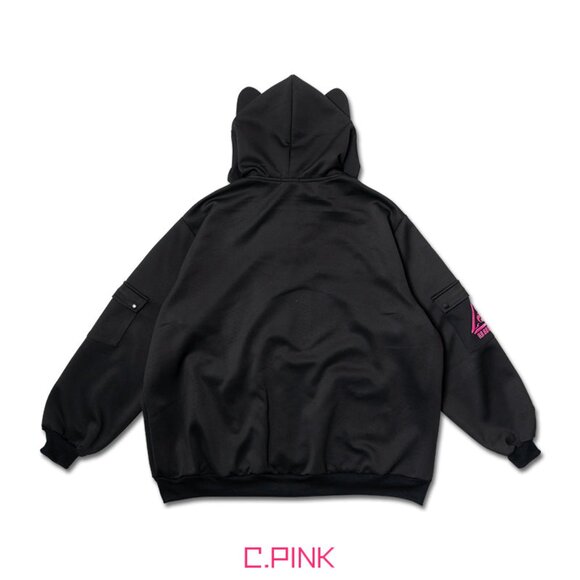 ACDC RAG Uzurai Cyberpunk Tech Oversized Black Pink Jacket - Picture 2 of 4